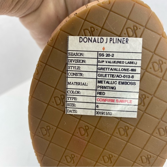 NWT DONALD J PLINER Gretta Leather Wedge Sandals Size 6 Same Shoe - Picture 2 of 10